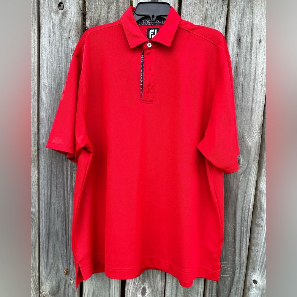 FootJoy Polo Golf Shirt Red XL GUC
